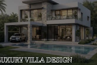 design residential real estate booklet template, luxury villa brochure layout