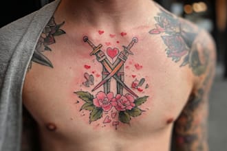 design delicate watercolor tattoo illustrations