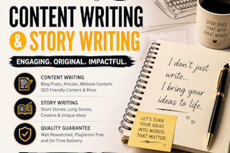write engaging stories and high quality  content