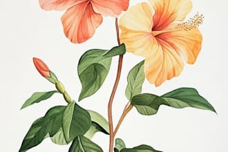 create a beautiful vintage botanical illustration