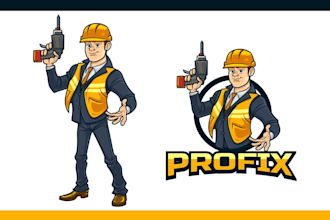 do professional creative plumber, handyman logo