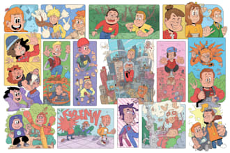 draw and color your cartoon strip