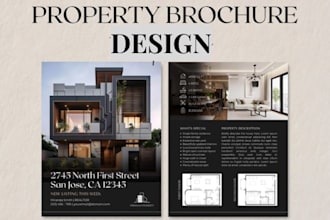 design real estate agent branding kit, property showcase marketing booklet