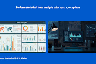 perform statistical data analysis with spss, r, or python