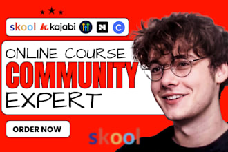 setup skool community and circle so online course
