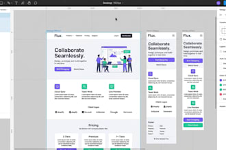 create responsive website UI UX in figma