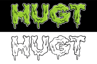 custom typography font vector