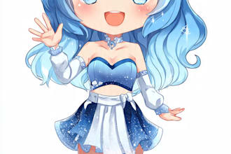 create a cute custom chibi pngtuber avatar for streamers