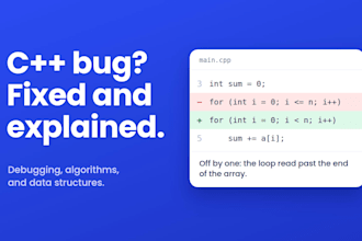 debug your cpp code and explain algorithms