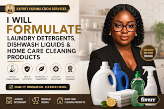 develop formulations for laundry and cleaning products