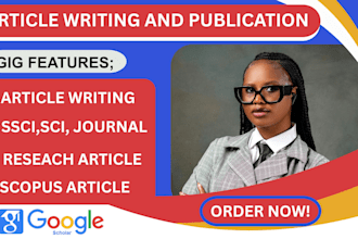 write and publish article on google scholar and scopus  journal