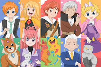 draw anime, manga and character designs as per your request