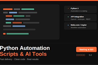 create a python automation script for your repetitive tasks