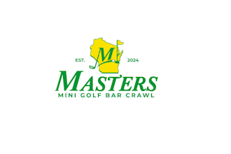 design mini golf bar crawl during masters tournament logo