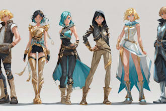 design custom anime or game style characters