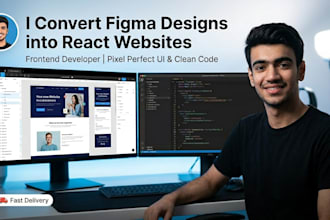 convert figma to react  HTML CSS responsive frontend