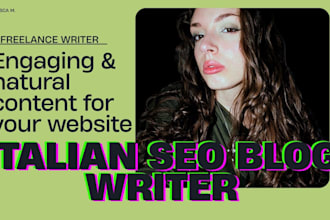 write SEO optimized italian blog posts for your website