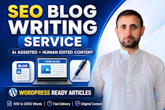 write SEO blog posts and publish on wordpress