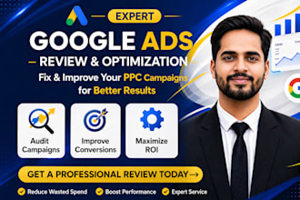 review and optimize google ads PPC campaigns for higher ROI