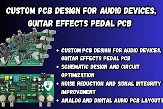 custom pcb design for audio devices, guitar effects pedal pcb