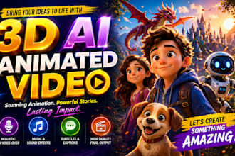 do make 3d ai animation videos and ai kids animated storie
