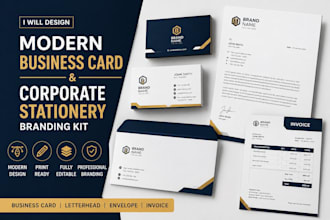 design modern business card and corporate stationery branding kit