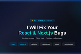 fix your react nextjs or typescript bugs fast