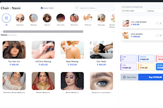 create a salon spa website with appointment, pos, accounts