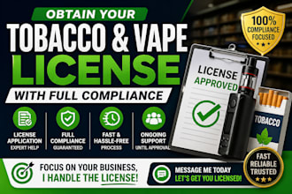 register your tobacco and vape license with full compliance