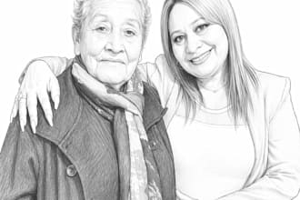 draw realistic pencil sketch portrait from your photo
