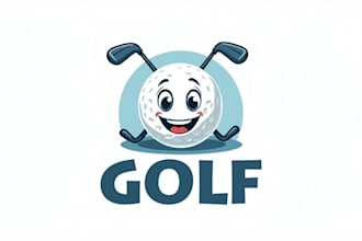 make an amazing golf ball logo in very short time