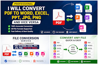 convert PDF to word, excel, PPT, jpg and png and vice versa