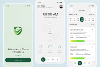 build task management app, productivity app, attendance app, hr app, payroll app