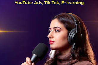 do professional urdu female voiceover for youtube  tiktok ads