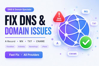 fix dns, domain, mx records and email issues