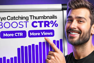 design high CTR youtube thumbnails for faceless channels