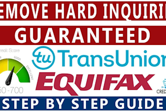 remove inquiry, boost score, charge off, late payment, collection in 3 bureaus