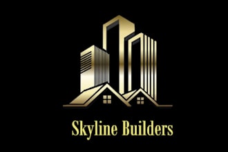 design a luxury building and construction logo