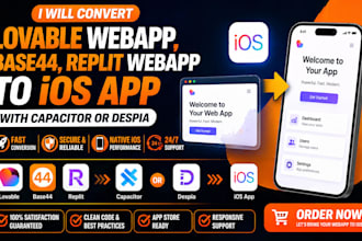 convert lovable webapp base44 replit webapp to ios app with capacitor or despia