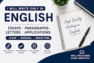 write essays, paragraphs, letters and applications