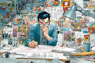 draw comic book illustration with comic book illustrator