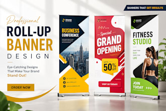 design amazing roll up banner event banner retractable pull up billboard banner
