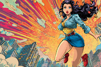 create comic books, pinups and poster illustrations