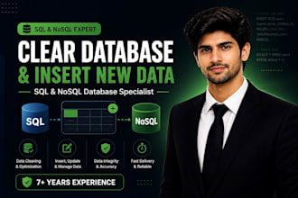clear database and insert new data