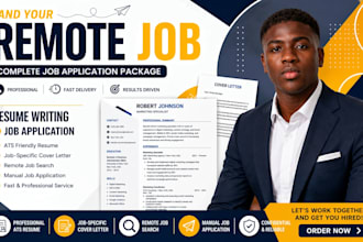 write ats resume and apply to remote jobs for job seekers