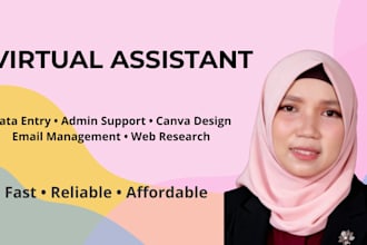 do data entry, web research and admin support