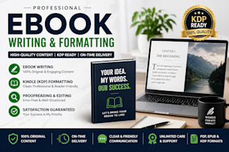 write and format a professional ebook for kindle KDP