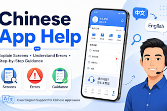 explain chinese app screens and errors