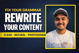 fix grammar and rewrite your content to sound clear and natural