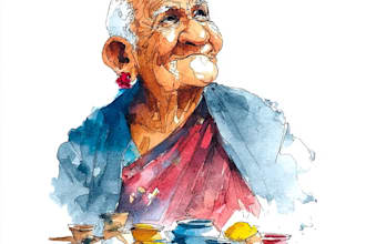 make traditional old man watercolor portraits for you